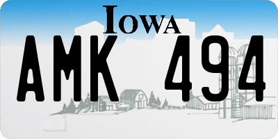IA license plate AMK494