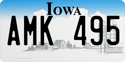 IA license plate AMK495