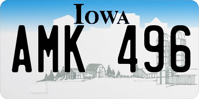IA license plate AMK496
