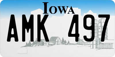 IA license plate AMK497