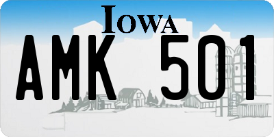 IA license plate AMK501