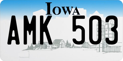 IA license plate AMK503