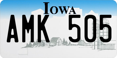 IA license plate AMK505