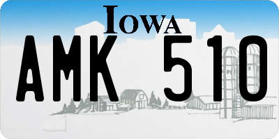 IA license plate AMK510