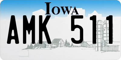 IA license plate AMK511