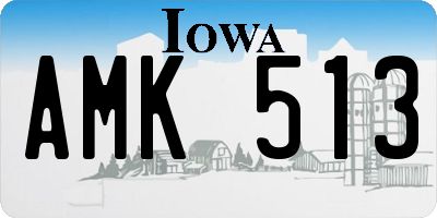 IA license plate AMK513
