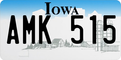 IA license plate AMK515