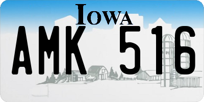 IA license plate AMK516