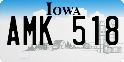IA license plate AMK518