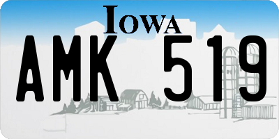 IA license plate AMK519
