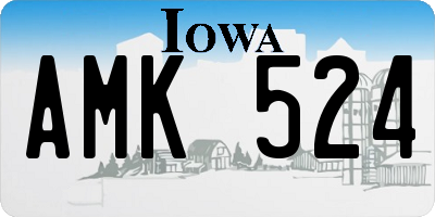 IA license plate AMK524