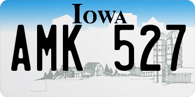 IA license plate AMK527
