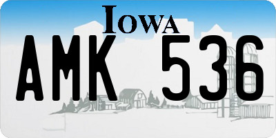 IA license plate AMK536