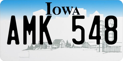 IA license plate AMK548
