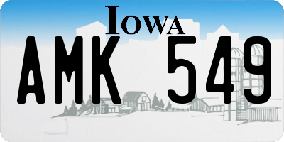 IA license plate AMK549