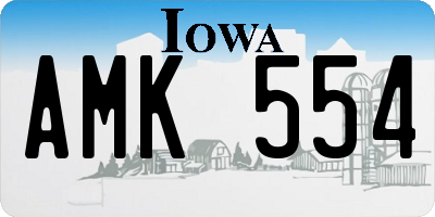 IA license plate AMK554