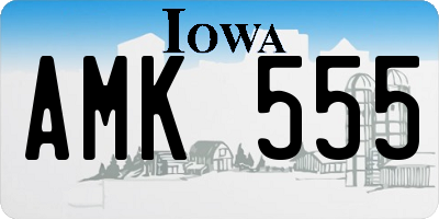 IA license plate AMK555