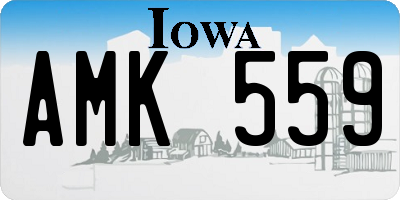 IA license plate AMK559