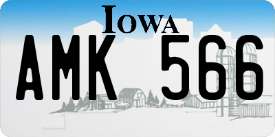 IA license plate AMK566