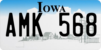 IA license plate AMK568
