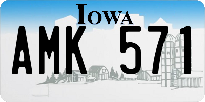 IA license plate AMK571