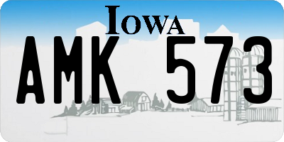 IA license plate AMK573