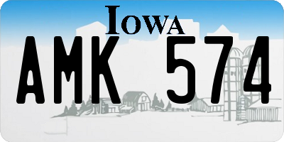 IA license plate AMK574