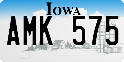 IA license plate AMK575