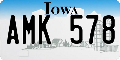 IA license plate AMK578