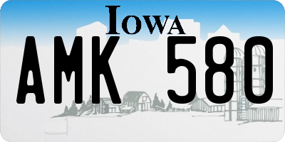 IA license plate AMK580