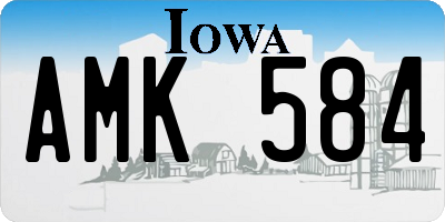 IA license plate AMK584