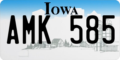 IA license plate AMK585