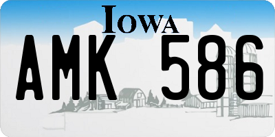 IA license plate AMK586