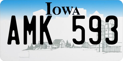 IA license plate AMK593