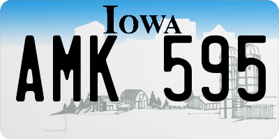 IA license plate AMK595