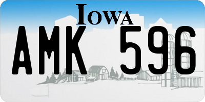 IA license plate AMK596