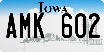 IA license plate AMK602