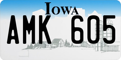 IA license plate AMK605