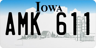 IA license plate AMK611