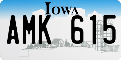 IA license plate AMK615