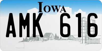 IA license plate AMK616