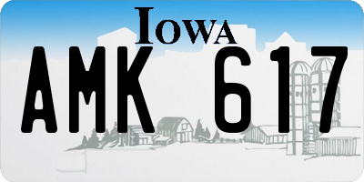 IA license plate AMK617