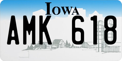 IA license plate AMK618