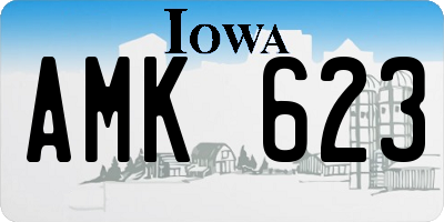 IA license plate AMK623