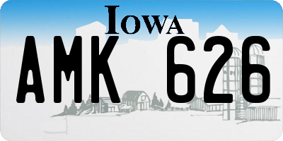 IA license plate AMK626