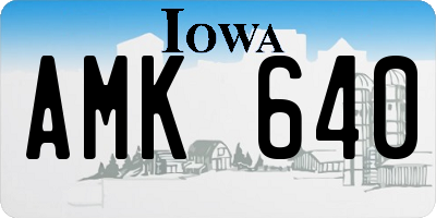 IA license plate AMK640