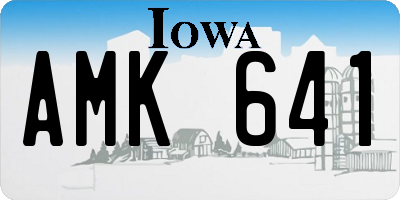 IA license plate AMK641