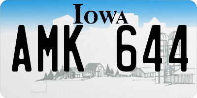 IA license plate AMK644