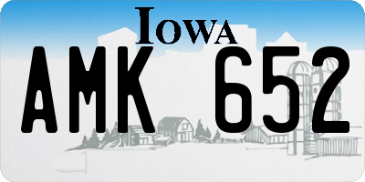 IA license plate AMK652