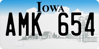 IA license plate AMK654